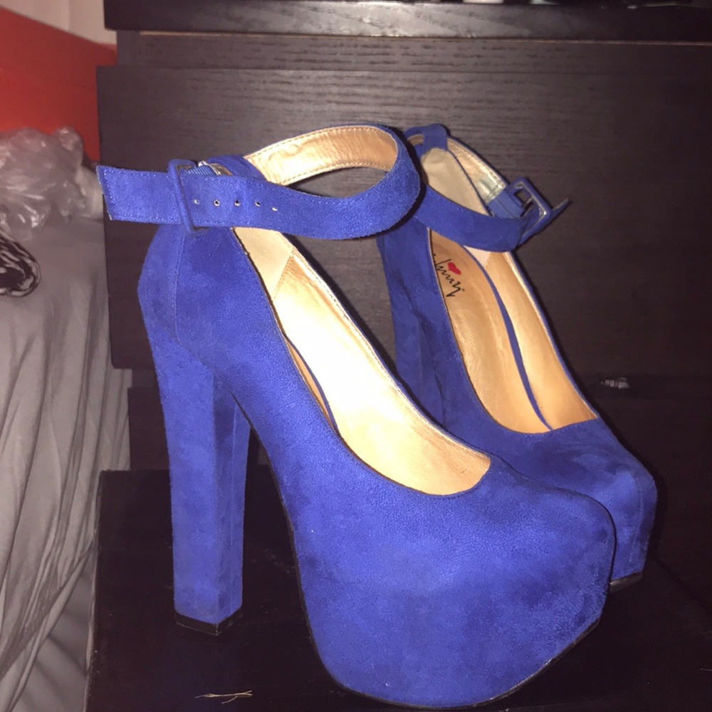Luichiny Cobalt Blue Platform Heels